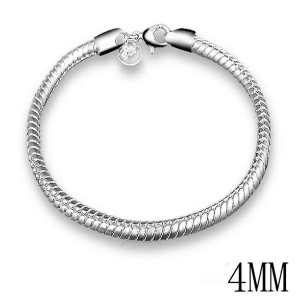 Boutique Other - NEW 925 Sterling Silver Snake Chain Bracelet